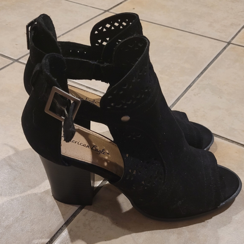 American Eagle Outfitters Black Women's Heeled Sandals